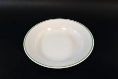 Porcelain DAF Marked Soup Plate (Green)