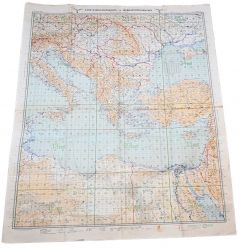 Large! Luftwaffe Navigation Map (Greece/Afrika)