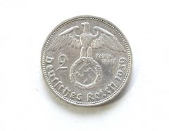 2 Deutsche Reichsmark Coin 1939