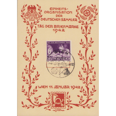 'Tag der Briefmarke 1942' Postcard