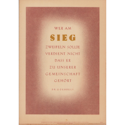 Wochenspruch der NSDAP (week 34, 1943)