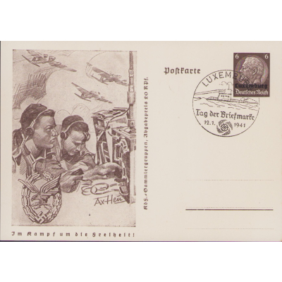 Im Kampf um die Freiheit 'Fliegerschützenabzeichen' Postcard