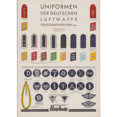 'Luftwaffe Dienstgradabzeichen' Poster