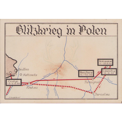 'Blitzkrieg in Polen' Postcard 