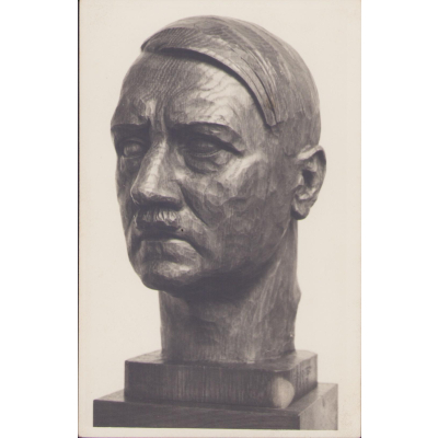 A.Hitler Wooden Bust Postcard