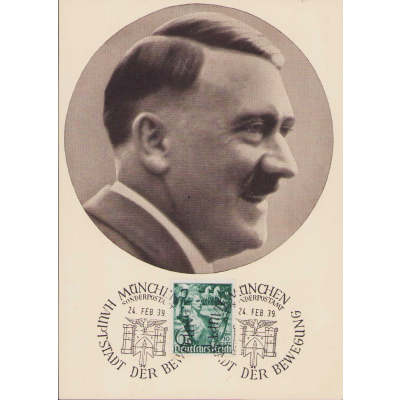 Adolf Hitler Propaganda Portrait Postcard