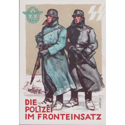 "Die Polizei im Fronteinsatz' Postcard