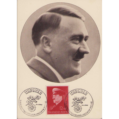 Adolf Hitler Propaganda Portrait Postcard 1942