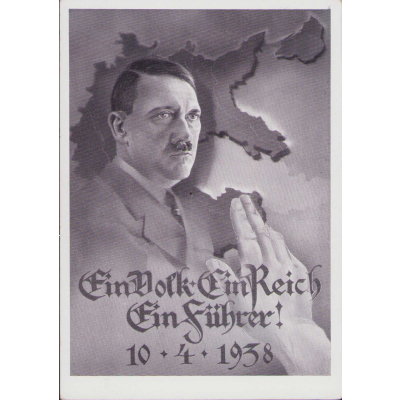 A.Hitler 10 April 1938 Postcard