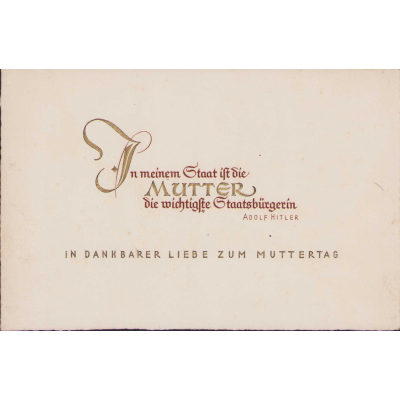 Muttertag Commemorative Message