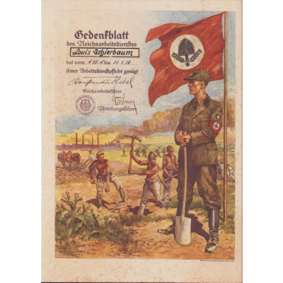 Large RAD 'Gedenkblatt'