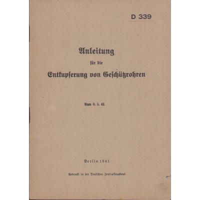 Rare Cleaning Gun Barrels Instruction Booklet 1941