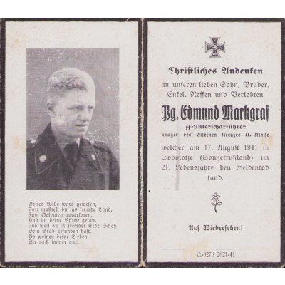 Aufkl.Abt. ᛋᛋ-T.Div. Death Notice 1944 (Russia)