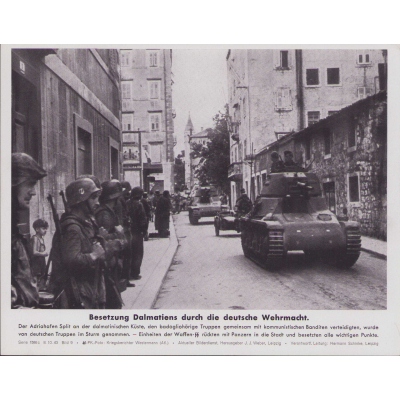 Besetzung Dalmatiens durch die WH Bilderkasten Press Photo