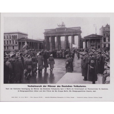 'Vorbeimarsch Männer des Volkssturm' Bilderkasten Press Photo