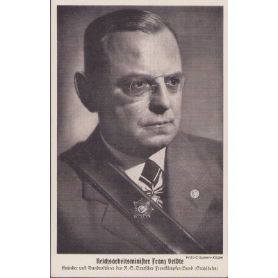 Reichsarbeitsminister Franz Seldte Postcard