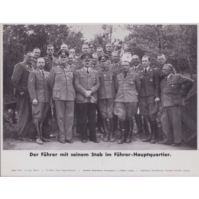 'Führer mut seinem Stab' Bilderkasten Press Photo