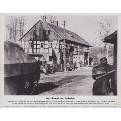 'Der kampf um Schlesien' Bilderkasten Press Photo 1945