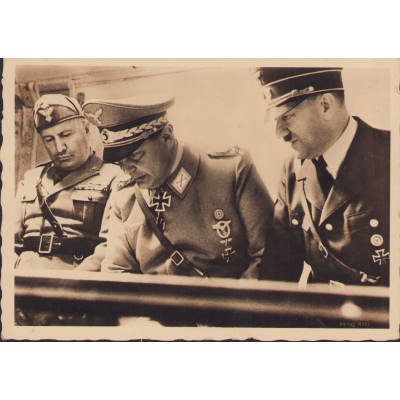 'Mussolini. Göring & Hitler' Postcard