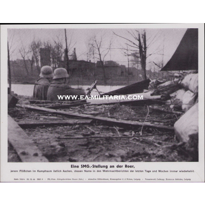 'Eine MG-Stellung an der Roer' Bilderkasten Press Photo