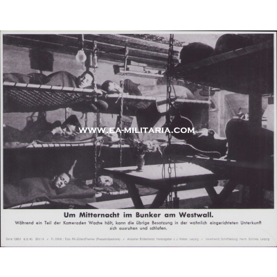 'Mitternacht im Bunker am Westwall' Bilderkasten Press Photo
