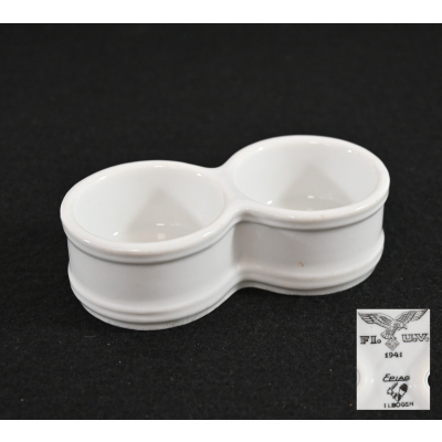 Porcelain LW Marked Pepper & Salt Dish 1941