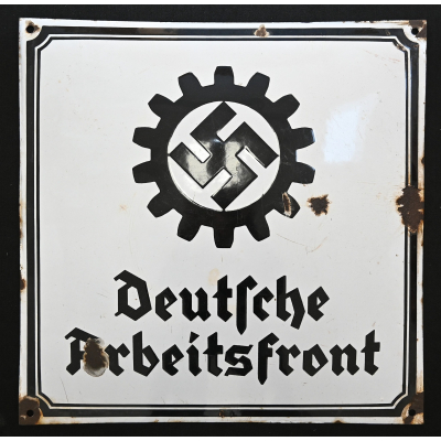 Enamel Deutsche Arbeitsfront Sign (50x50)