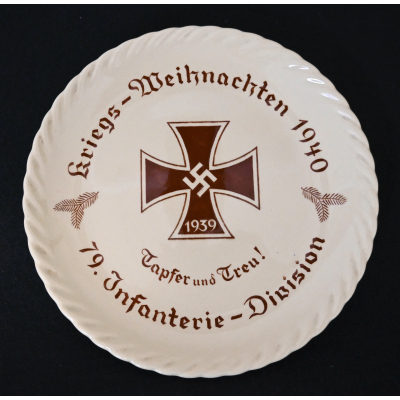 79.Inf-Div Related 'Kriegs-Weihnachten 1940' Wall Plate