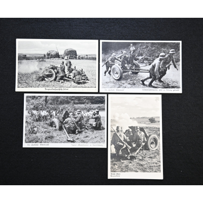 4x Panzer-Abwehrkanone 3,7cm Postcards