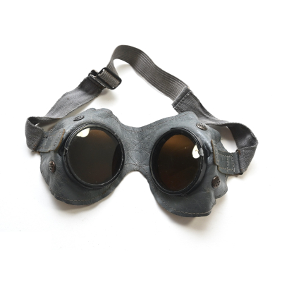 Grey Leather Wehrmacht Schutzbrille