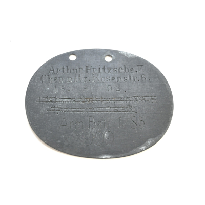 WW1 Armierungs Bataillon I/85 Erkennungsmarke