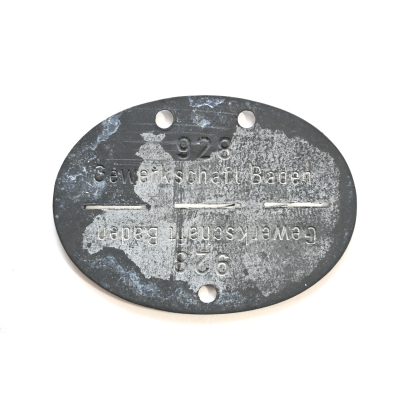 Gewerkschaft Baden Erkennungsmarke