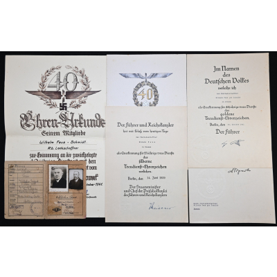 Large 40-Jahre Service Reichsbahn Grouping 