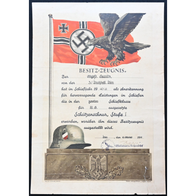 Large Wach-Btl.Wien Schützenschnur Document