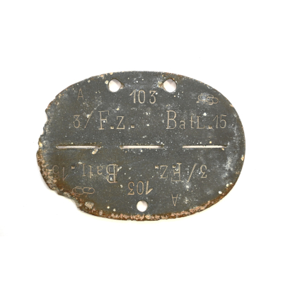 3.kp./Feldzeug Batl.15 Erkennungsmarke