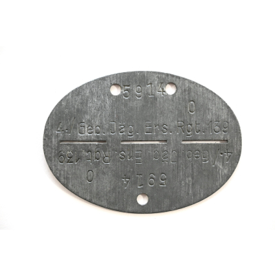 4./Geb.Jäg.Ers.Rgt.139 Erkennungsmarke