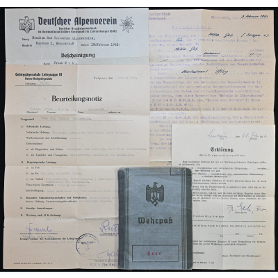 Kdo.Gebirgs.Schule Wehrpass Grouping