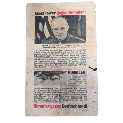 Allied Propaganda 'Eisenhower Gegen Himmler' Flyer
