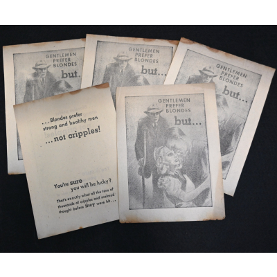German Propaganda 'Gentlemen Prefer Blondes but...' Bomb Flyer