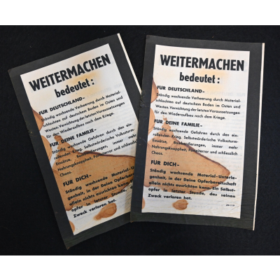 Allied Propaganda 'Weitermachen bedeutet' Bomb Flyer