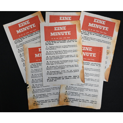 Allied Propaganda 'Eine Minute' Bomb Flyer