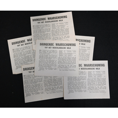Allied 'Urgent Warning To The Dutch People!' Flyer