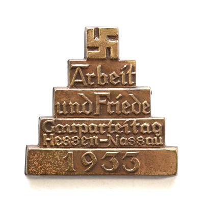 'Arbeit und Friede Gauparteitag 1933' Abzeichen
