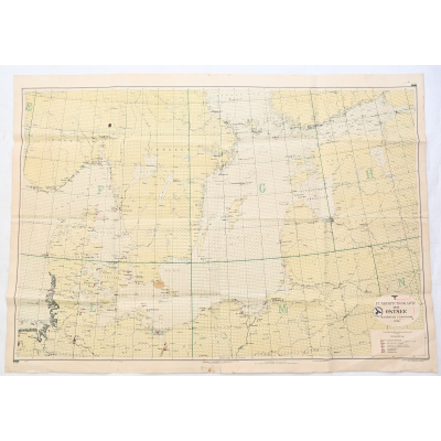 Large! Kriegsmarine Ostsee Map