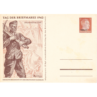 Organisation Todt 1942 Propaganda Postcard