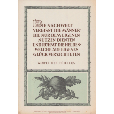 Wochenspruch der NSDAP (week 40, 1941)